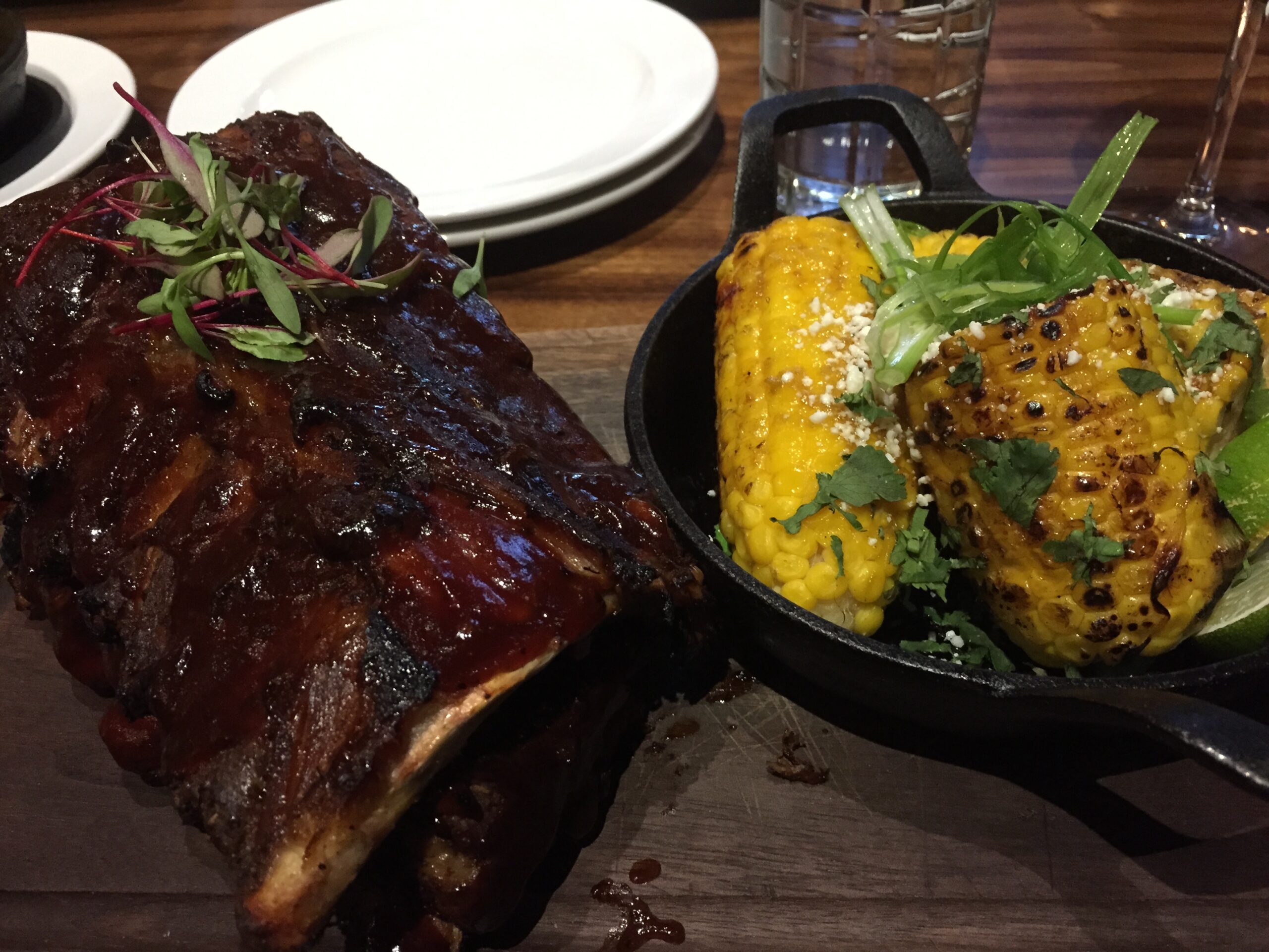 These Sweet and Sticky Chipotle Baby Back Ribs are an instant classic not to be missed paired with the side dish of Grilled Corn on the cob that is dressed up with cotija cheese, cilantro, and jalapeno butter at Willard Hicks in historic downtown Campbell, California. (Photo: Super G)