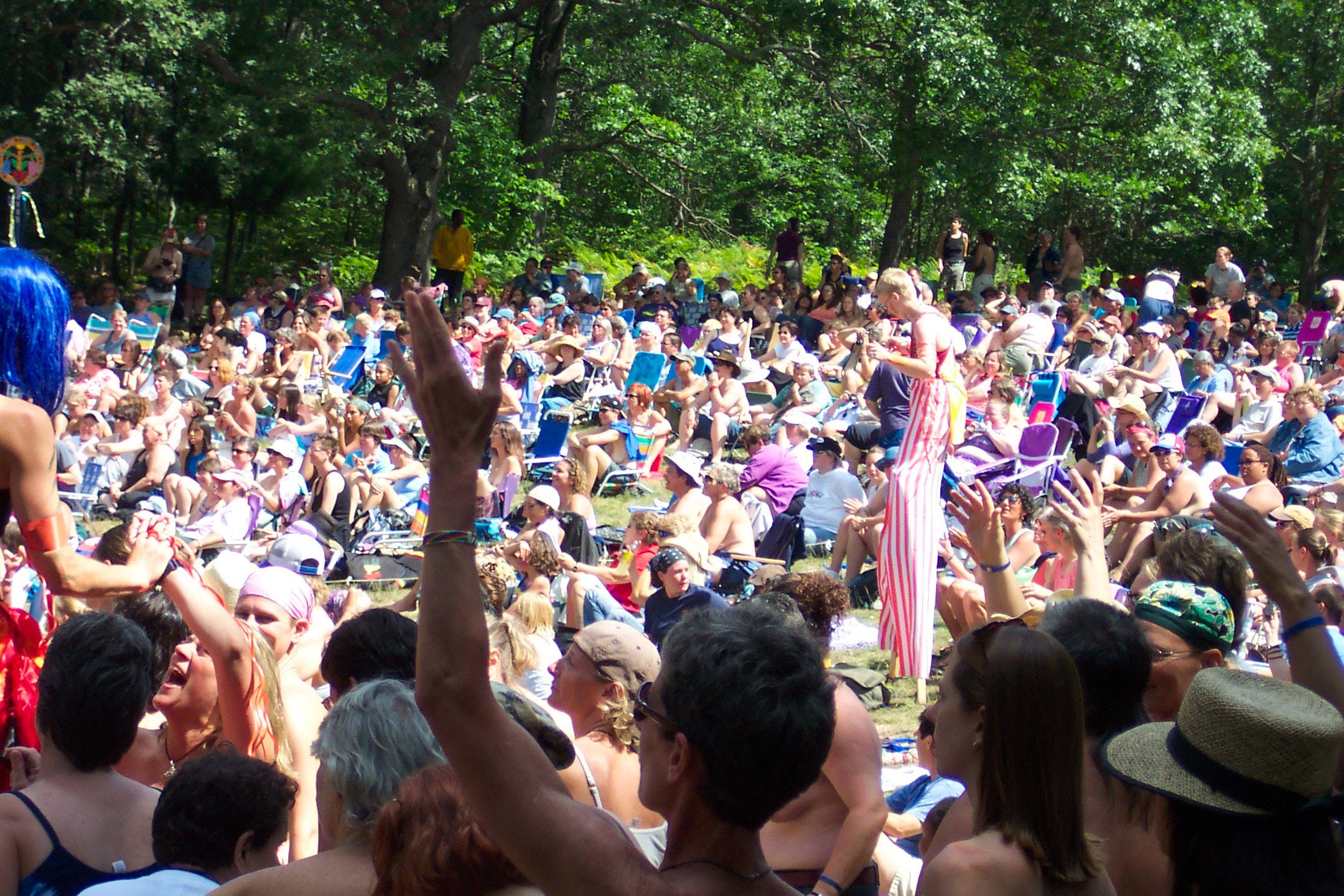 The crowds at the Michigan Womyn's Music Festival. (Photo: Courtesy of the Michigan Womyn's Music Festival)