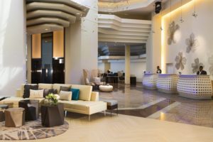 The lobby of the Renaissance Santo Domingo Jaragua Hotel & Casino in Santo Domingo, Dominican Republic (Photo: Courtesy of Renaissance Santo Domingo Jaragua Hotel & Casino)