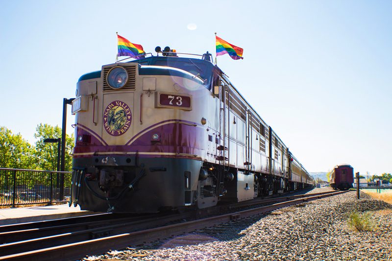Photo Caption: The Napa Valley Wine Train will hold its inaugural Pride Ride this month. (Photo: Courtesy Napa Valley Wine Train)