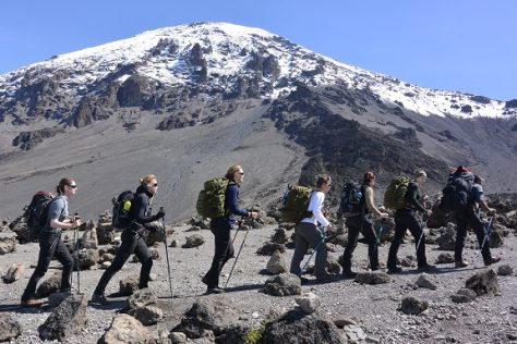 French women soldiers and a victim of war scale Mount Kilimanjaro in Tanzania. (Photo: Courtesy of Aurore Fintz)