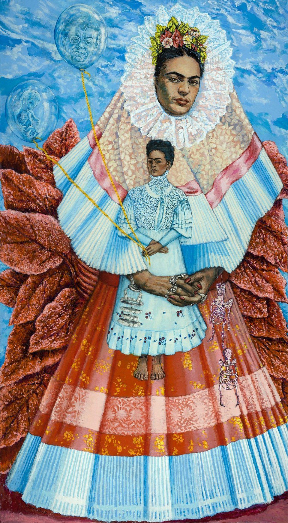 Shirley Gorelick: Frida Kahlo, 1976 Acrylic on canvas108 x 60 in. Rowan University Art Gallery, Gift of Jamie S. Gorelick(c) Shirley Gorelick Foundation (Photo: Karen Mauch Photography)