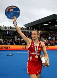 Kate Richardson-Walsh, a defender and the most capped British hockey player for Great Britain. (Photo: Manchester Evening News)