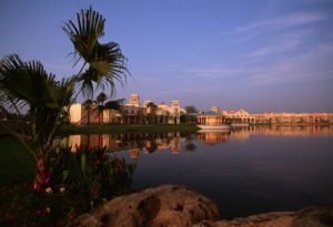 Lago Dorado at Disney’s Coronado Springs Resort in Orlando, Florida. (Photo: Courtesy of Walt Disney World)