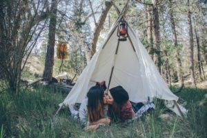 Two camping lesbians kissing (Photo: Courtesy of Steph Grant Photography)