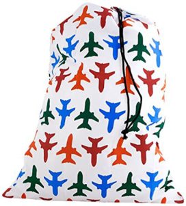 Kikkerland Travel-Size Laundry Bag, Airplane