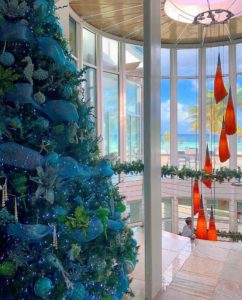 Christmas tree at Hilton Rose Hall in Jamaica