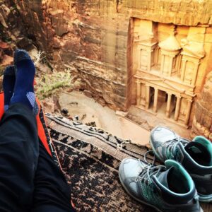 Jordan Trail above the famous UNESCO site Petra
