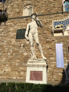 David at the Piazza della Signoria in Florence, Italy