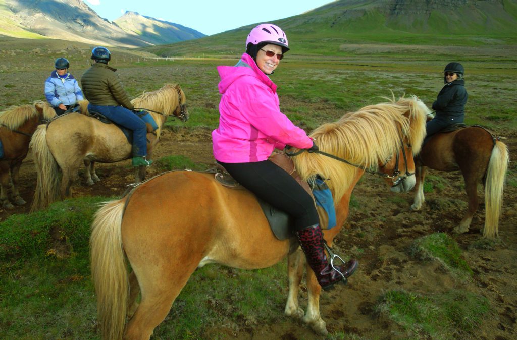 AdventureWomen guests horseback riding in Iceland