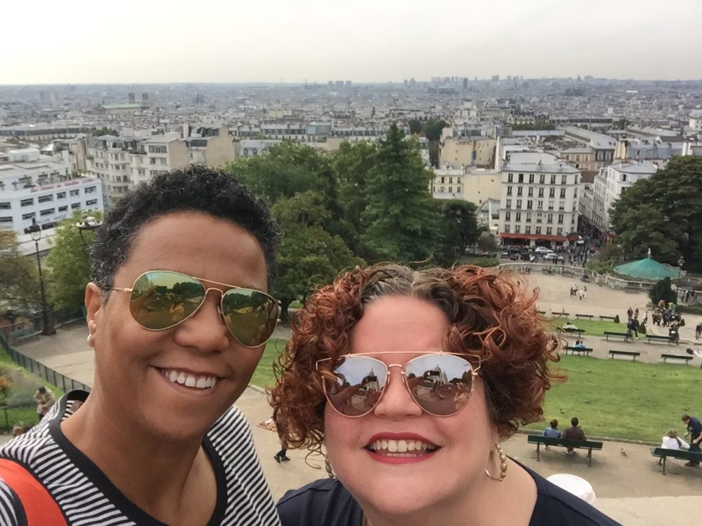 Paris from the Montmartre neighborhood in France