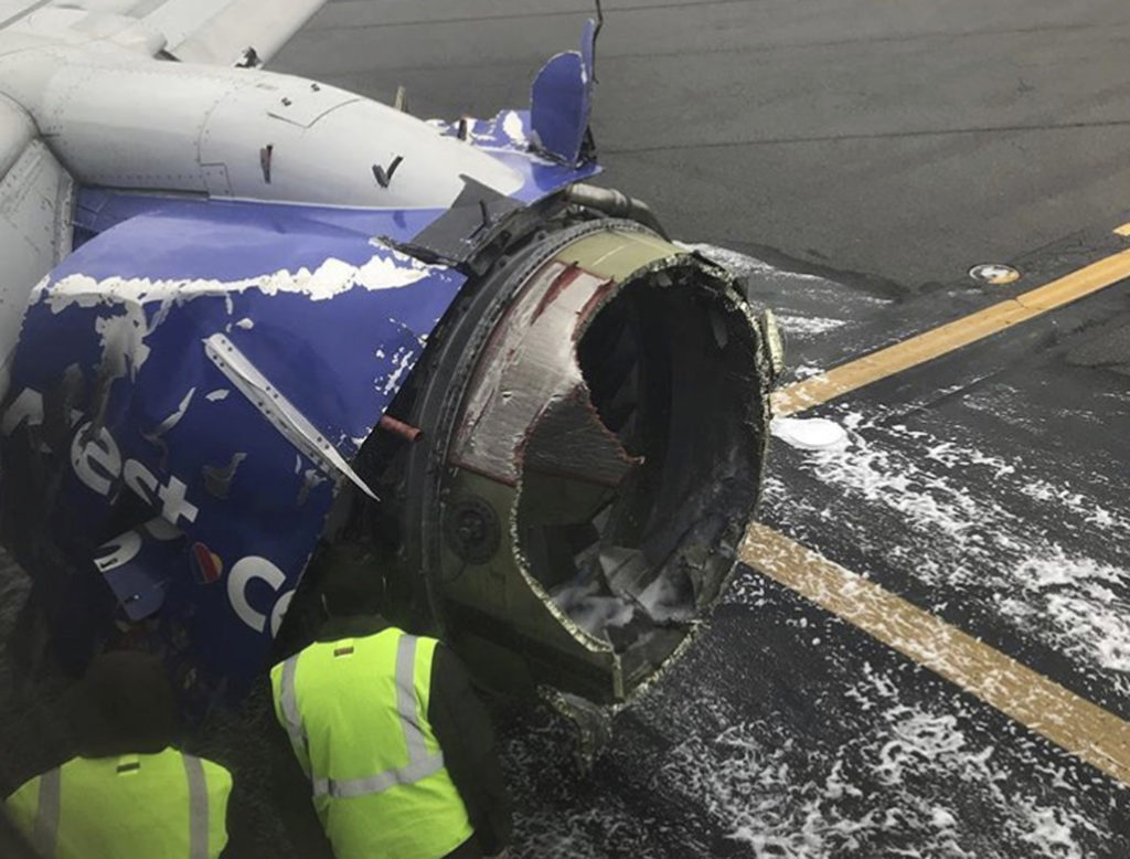 The exploded engine on Southwest Airline’s Flight 1380