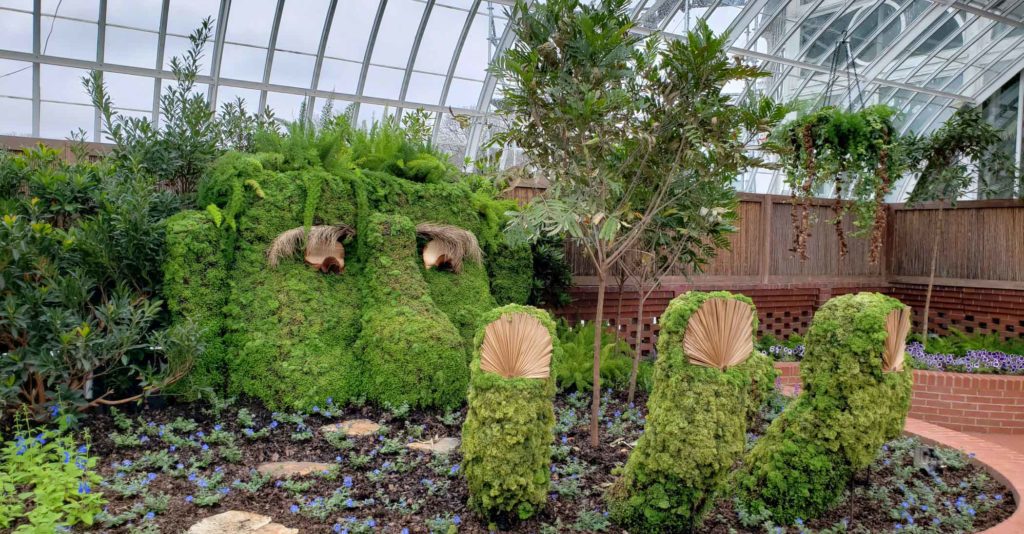 The Gardens of Sound and Motion exhibit at the Phipps Summer Flower Show