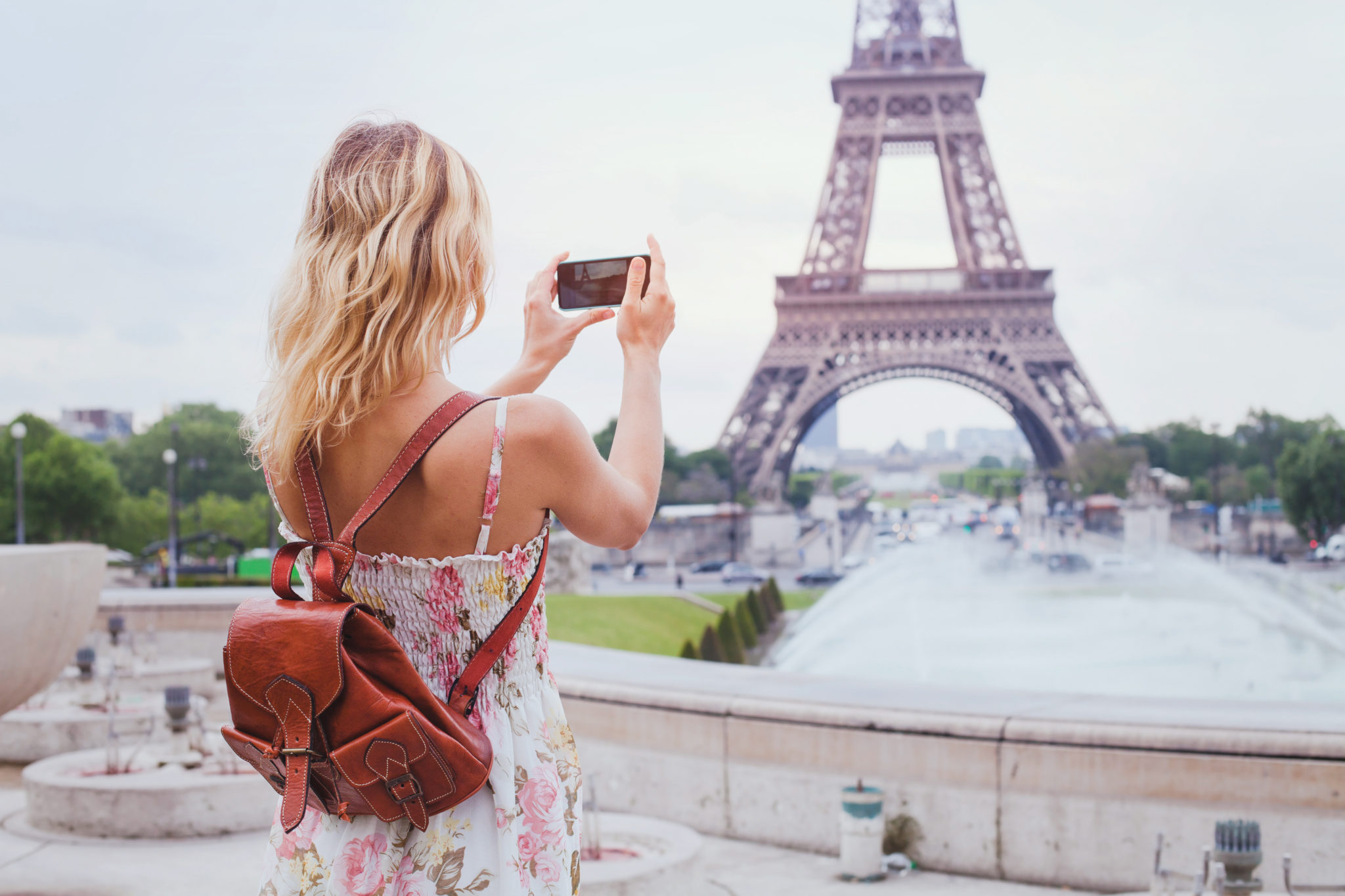 Solo Woman Eiffel Tower Paris France