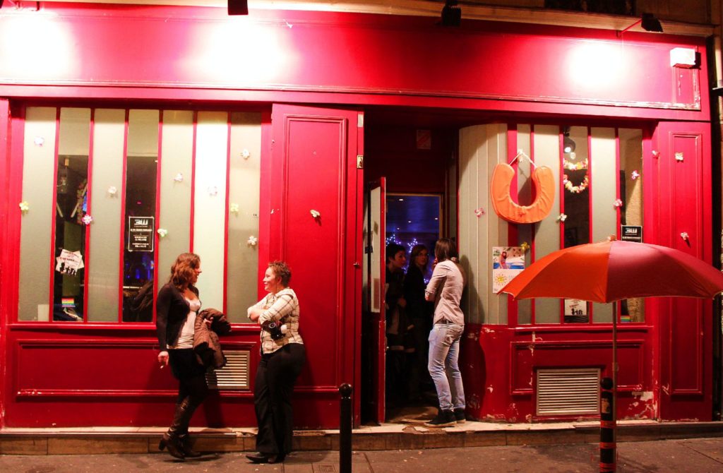 Lesbian nightlife can be found along the Rue Des Les Ecouffes in the Jewish Quarter of Paris, France